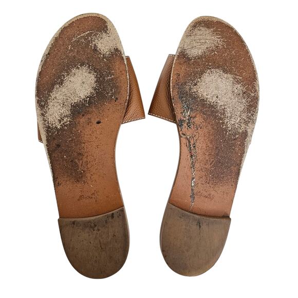 Louis Vuitton LV Lock It Flat Mule Sandal Size 41 US 11 Camel Brown Leather - Picture 9 of 12